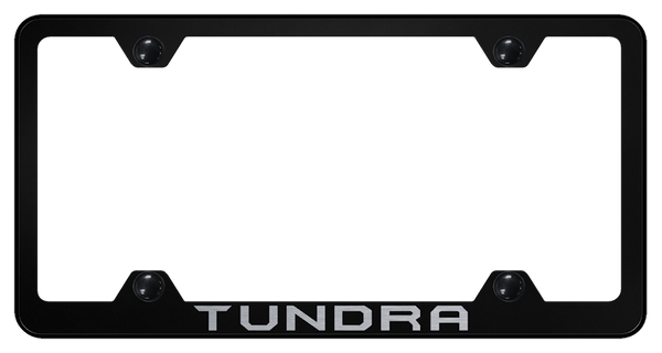 Toyota Tundra Steel Wide Body Frame - Laser Etched Black License Plate Frame - LFW.TUN.EB