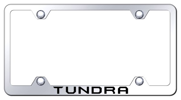 Toyota Tundra Steel Wide Body Frame - Laser Etched Mirrored License Plate Frame - LFW.TUN.EC