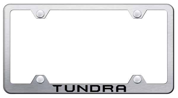 Toyota Tundra Steel Wide Body Frame - Laser Etched Brushed License Plate Frame - LFW.TUN.ES