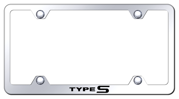 Acura Type-S Steel Wide Body Frame - Laser Etched Mirrored License Plate Frame - LFW.TYP.EC