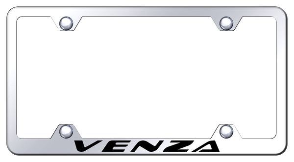 Toyota Venza Steel Wide Body Frame - Laser Etched Mirrored License Plate Frame - LFW.VNZ.EC