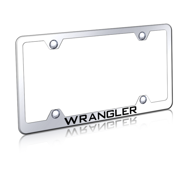 Jeep Wrangler Steel Wide Body Frame - Laser Etched Mirrored License Plate Frame - LFW.WRA.EC