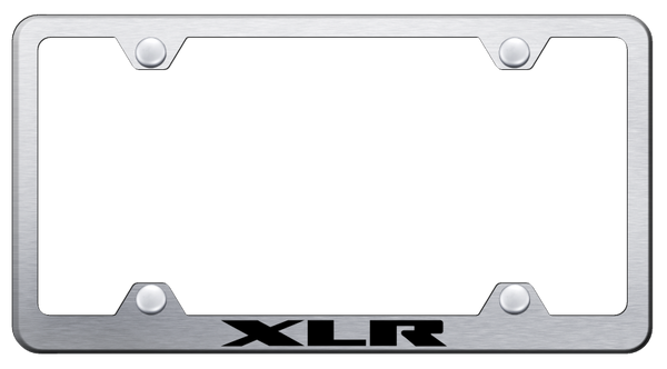 Cadillac XLR Steel Wide Body Frame - Laser Etched Brushed License Plate Frame - LFW.XLR.ES