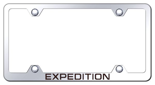 Ford Expedition Steel Wide Body Frame - Laser Etched Mirrored License Plate Frame - LFW.XPD.EC