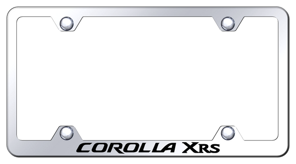 Toyota Corolla XRS Steel Wide Body Frame - Laser Etched Mirrored License Plate Frame - LFW.XRS.EC