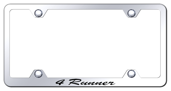 Toyota 4Runner Script Steel Wide Body Frame - Laser Etched Mirrored License Plate Frame - LFWS.4RU.EC