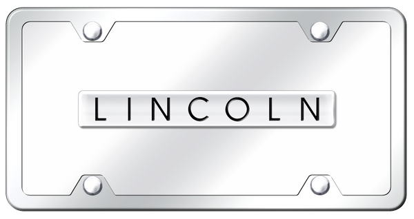 Lincoln Lincoln Name Plate Kit - Chrome on Mirrored License Plate - LIN.N.CCK