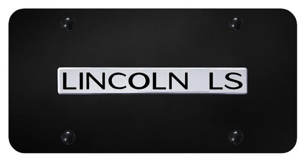 Ford Lincoln LS Chrome on Black 3D Bar License Plate - LLS.N.CB