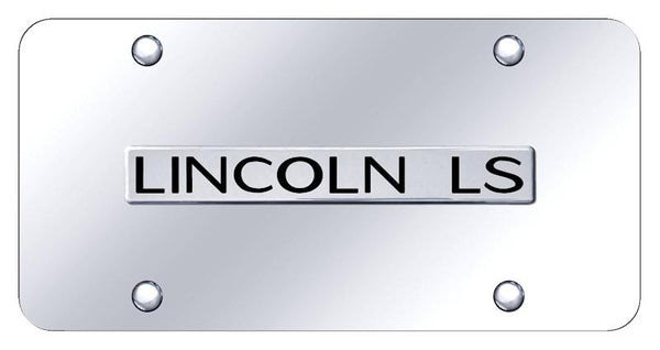 Ford Lincoln LS Chrome on Chrome 3D Bar License Plate - LLS.N.CC