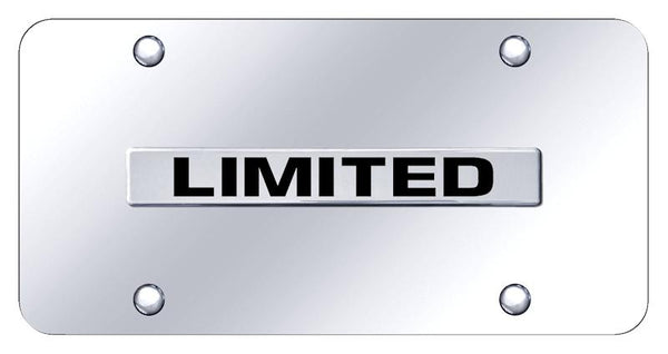 Ford Limited Chrome on Chrome 3D Bar License Plate - LTD.N.CC