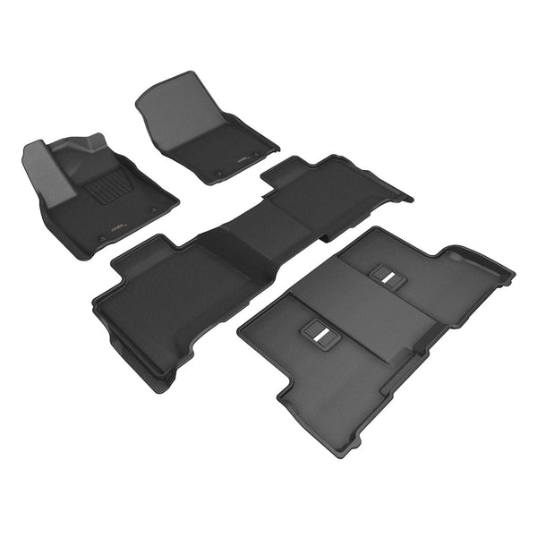 3D MAXpider KAGU Floor Mat for 2023-2023 TOYOTA SEQUOIA   - BLACK - 1ST ROW 2ND ROW 3RD ROW - L1TY30301509 []