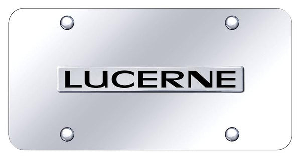 Buick Lucerne Chrome on Chrome 3D Bar License Plate - LUC.N.CC