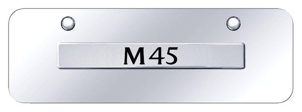 Infiniti M45 Chrome on Chrome 3D Bar Mini License Plate - M45.N.CCM