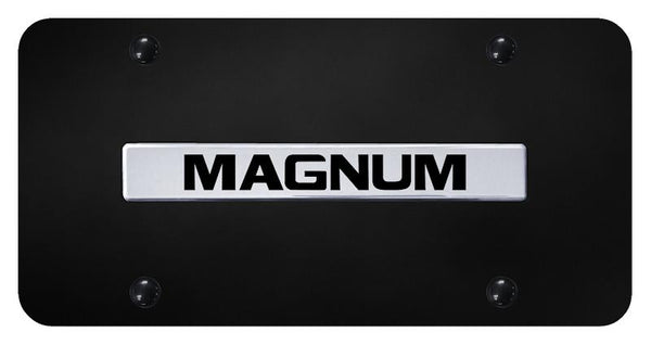 Dodge Magnum Chrome on Black 3D Bar License Plate - MAG.N.CB