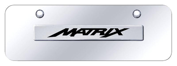 Toyota Matrix Chrome on Chrome 3D Bar Mini License Plate - MAT.N.CCM