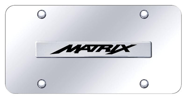 Toyota Matrix Chrome on Chrome 3D Bar License Plate - MAT.N.CC