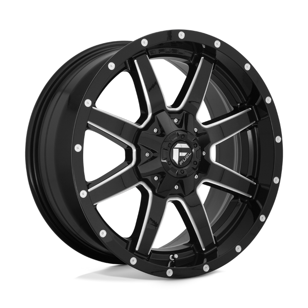 Fuel 1PC D610 MAVERICK GLOSS BLACK MILLED Wheels for 2021-2022 FORD BRONCO SPORT [] - 20X9 30 MM - 20"  - (2022 2021)