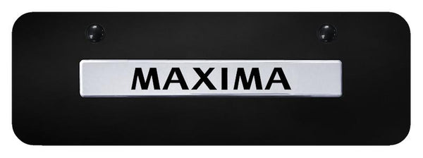 Nissan Maxima Chrome on Black 3D Bar Mini License Plate - MAX.N.CBM