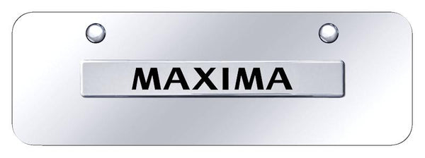 Nissan Maxima Chrome on Chrome 3D Bar Mini License Plate - MAX.N.CCM