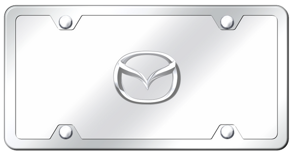 Mazda Mazda (New) Plate Kit - Chrome on Mirrored License Plate - MAZ.2.CCK