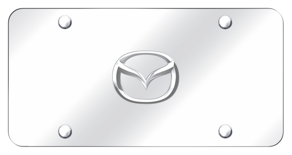 Mazda Mazda (New) License Plate - Chrome on Mirrored License Plate - MAZ.2.CC