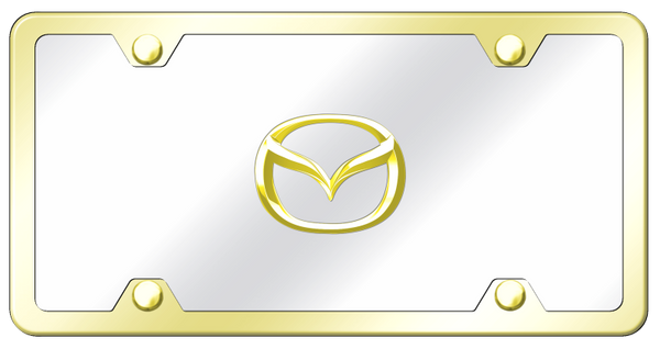 Mazda Mazda (New) Plate Kit - Gold on Mirrored License Plate - MAZ.2.GCK