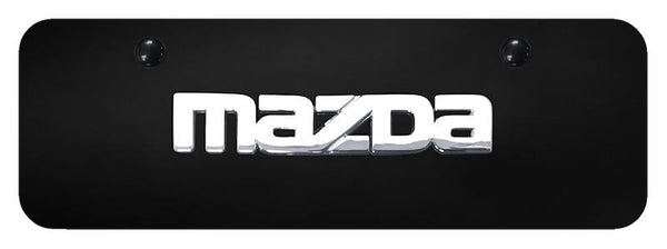 Mazda Mazda Chrome on Black 3D Bar Mini License Plate - MAZ.N.CBM