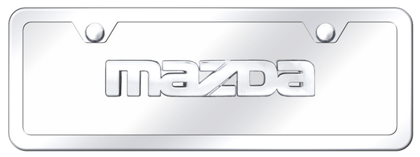 Mazda Mazda OEM Name Mini Kit - Chrome on Mirrored License Plate - MAZ.N.CCMK