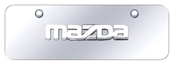 Mazda Mazda Chrome on Chrome 3D Bar Mini License Plate - MAZ.N.CCM