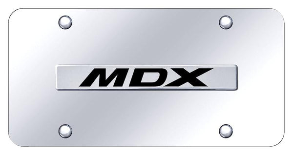 Acura MDX Chrome on Chrome 3D Bar License Plate - MDX.N.CC