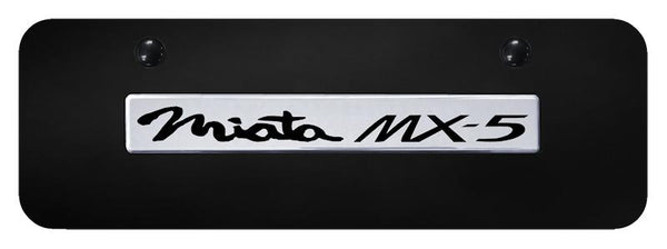 Mazda Miata MX5 Chrome on Black 3D Bar Mini License Plate - MIA.N.CBM