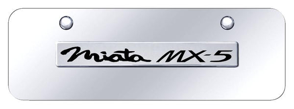 Mazda Miata MX5 Chrome on Chrome 3D Bar Mini License Plate - MIA.N.CCM