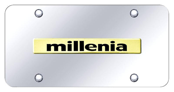 Mazda Millenia Gold on Chrome 3D Bar License Plate - MIL.N.GC