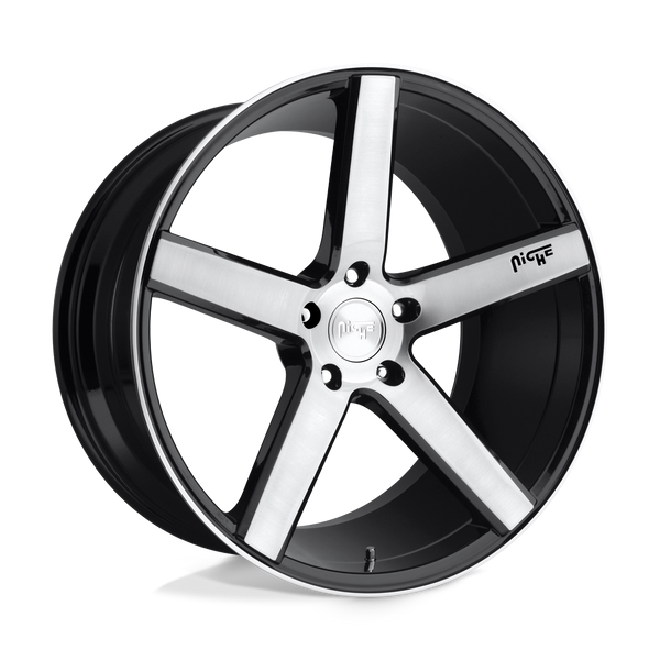 Niche 1PC M124 MILAN GLOSS BLACK BRUSHED Wheels for 2014-2020 ACURA RLX [] - 17X8 40 mm - 17"  - (2020 2019 2018 2017 2016 2015 2014)