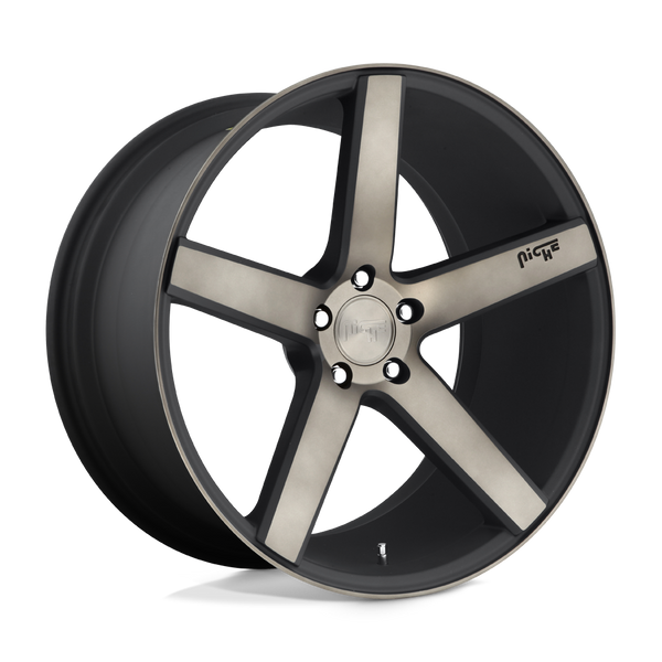 Niche 1PC M134 MILAN MATTE BLACK MACHINED WITH DOUBLE DARK TINT Wheels for 2017-2020 ACURA MDX [] - 20X8.5 35 mm - 20"  - (2020 2019 2018 2017)