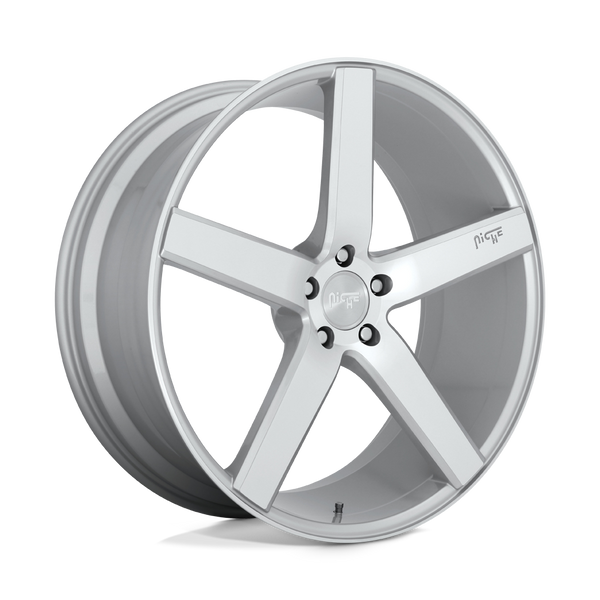 Niche 1PC M135 MILAN GLOSS SILVER MACHINED Wheels for 2017-2022 ACURA ILX [] - 19X8.5 35 mm - 19"  - (2022 2021 2020 2019 2018 2017)