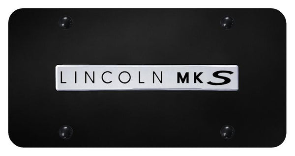 Ford MKS Chrome on Black 3D Bar License Plate - MKS.N.CB