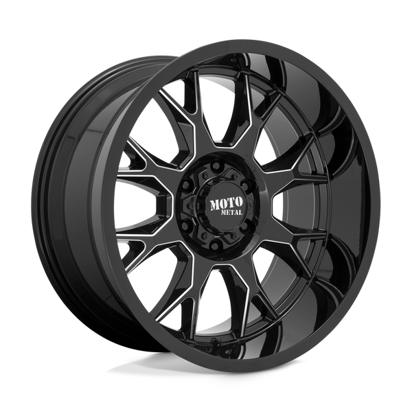 Moto Metal MO806 GLOSS BLACK MILLED Wheels for 2007-2021 FORD EXPEDITION [] - 20X9 0 MM - 20"  - (2021 2020 2019 2018 2017 2016 2015 2014 2013 2012 2011 2010 2009 2008 2007)