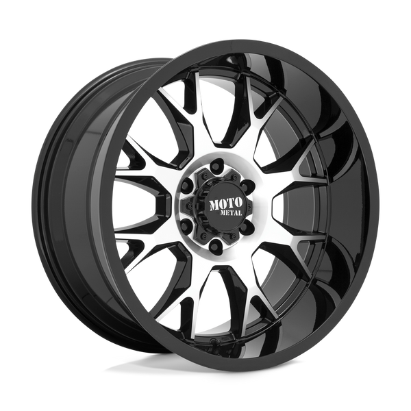 Moto Metal MO806 GLOSS BLACK MACHINED Wheels for 2013-2023 FORD F-250 F-350 SUPER DUTY [] - 20X10 -18 mm - 20"  - (2023 2022 2021 2020 2019 2018 2017 2016 2015 2014 2013)