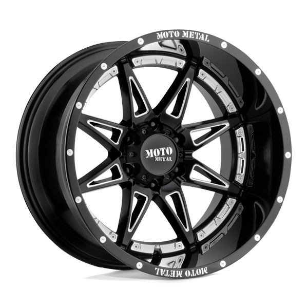 Moto Metal MO993 HYDRA GLOSS BLACK MILLED Wheels for 2010-2020 FORD F-150 [] - 18X8.5 18 mm - 18"  - (2020 2019 2018 2017 2016 2015 2014 2013 2012 2011 2010)