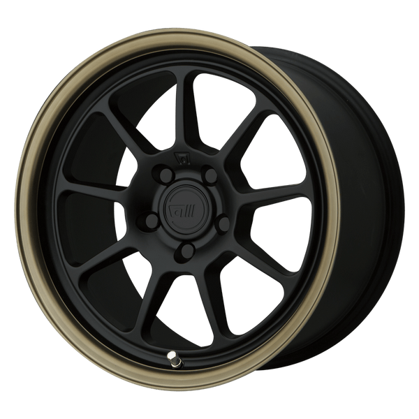 Motegi MR135 MATTE BLACK CENTER BRONZE LIP Wheels for 2018-2022 TOYOTA CAMRY [] - 17X8.5 45 MM - 17"  - (2022 2021 2020 2019 2018)