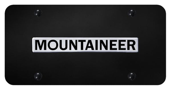 Ford Mountaineer Chrome on Black 3D Bar License Plate - MOU.N.CB