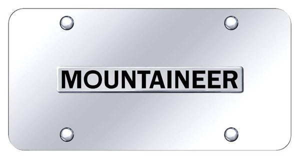 Ford Mountaineer Chrome on Chrome 3D Bar License Plate - MOU.N.CC