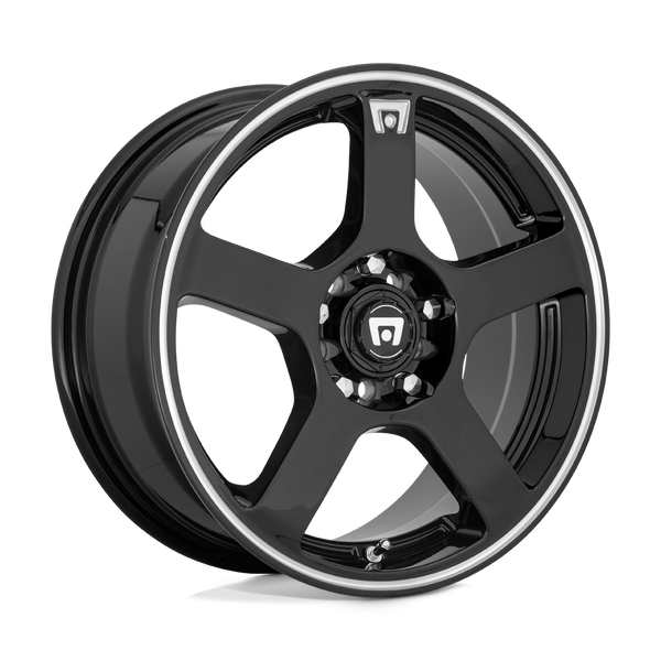 Motegi MR116 FS5 GLOSS BLACK MACHINED FLANGE Wheels for 2004-2008 ACURA TL BASE 3.2L [] - 18X8 45 mm - 18"  - (2008 2007 2006 2005 2004)