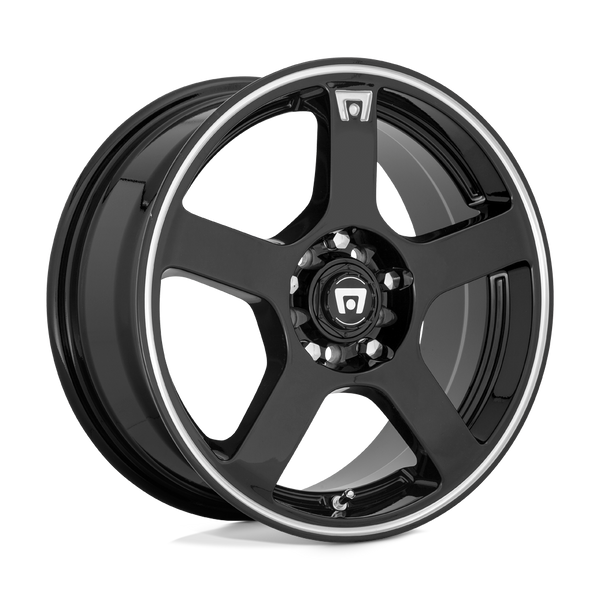 Motegi MR116 FS5 GLOSS BLACK MACHINED FLANGE Wheels for 2014-2020 ACURA RLX [] - 18X8 45 mm - 18"  - (2020 2019 2018 2017 2016 2015 2014)