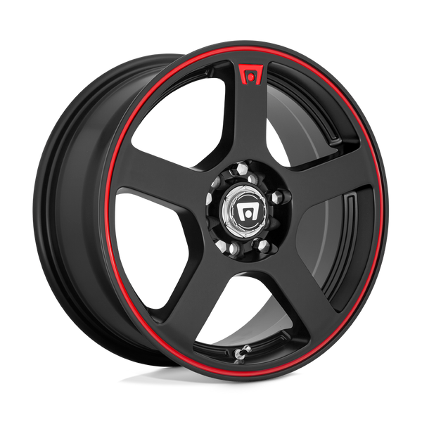 Motegi MR116 FS5 MATTE BLACK RED RACING STRIPE Wheels for 2021-2023 ACURA TLX [] - 18X8 35 mm - 18"  - (2023 2022 2021)
