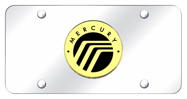 Mecury Mercury License Plate - Gold on Mirrored License Plate - MRY.GC