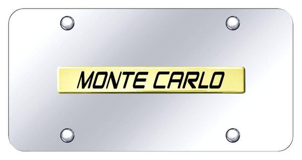 Chevrolet Monte Carlo Gold on Chrome 3D Bar License Plate - MTC.N.GC