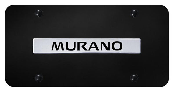 Nissan Murano Chrome on Black 3D Bar License Plate - MUR.N.CB