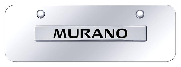 Nissan Murano Chrome on Chrome 3D Bar Mini License Plate - MUR.N.CCM